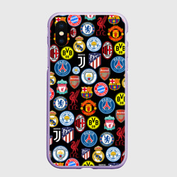 Чехол для iPhone XS Max матовый Лого футбольных команд