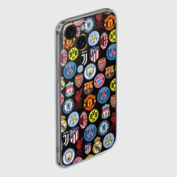 Чехол для iPhone 15 силиконовый с защитой камеры Лого футбольных команд - фото 2