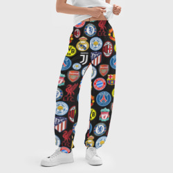 Женские джоггеры оверсайз 3D Лого футбольных команд - фото 2