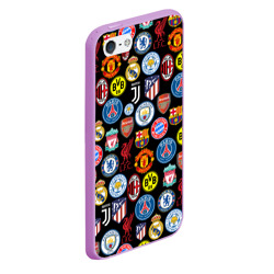 Чехол для iPhone 5/5S матовый Лого футбольных команд - фото 2