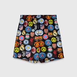 Детские спортивные шорты 3D Лого футбольных команд