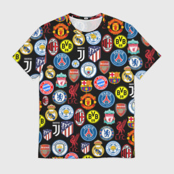 Мужская футболка 3D Лого футбольных команд