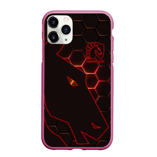 Чехол для iPhone 11 Pro Max матовый Team Liquid, цвет малиновый