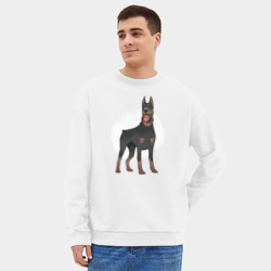 Мужской свитшот oversize без начеса хлопок Доберман - фото 2