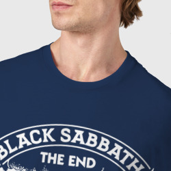 Футболка с принтом Black Sabbath для мужчины, вид на модели спереди №4. Цвет основы: темно-синий