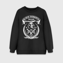 Женский свитшот oversize без начеса хлопок Black Sabbath