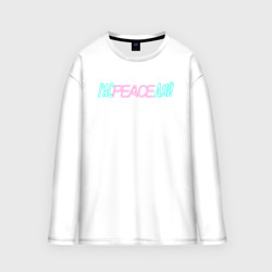 Женский лонгслив oversize хлопок Рас peace дяй