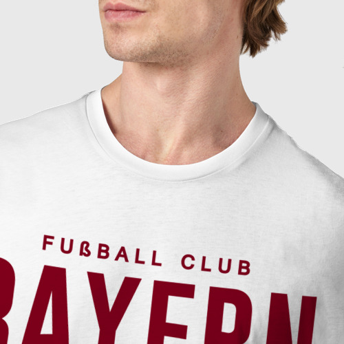 Мужская футболка хлопок Бавария, цвет белый - фото 6