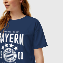 Женская футболка хлопок Oversize Бавария - фото 2