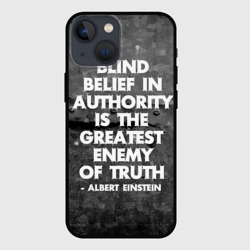 Чехол для iPhone 13 mini Альберт Эйнштейн Цитата