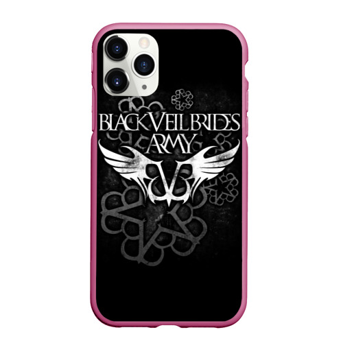 Чехол для iPhone 11 Pro Max матовый Black Veil Brides, цвет малиновый