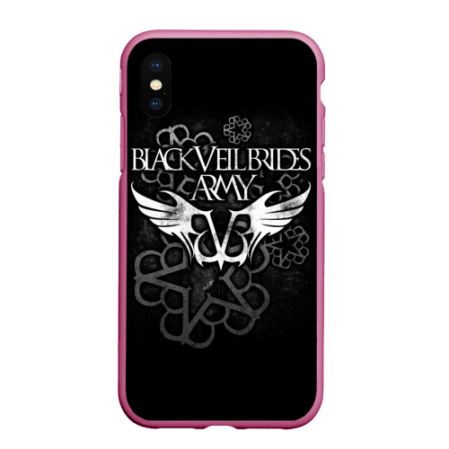 Чехол для iPhone XS Max матовый с принтом Black Veil Brides, вид спереди #2