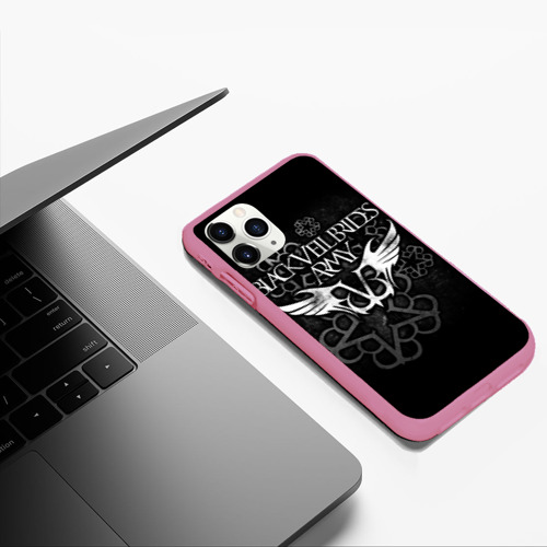 Чехол для iPhone 11 Pro Max матовый Black Veil Brides, цвет малиновый - фото 5