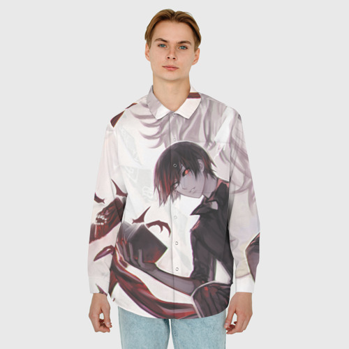 Мужская рубашка oversize 3D с принтом Re Tokyo Ghoul, фото на моделе #1