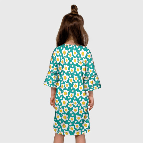 Детское платье 3D Яичница, цвет 3D печать - фото 5