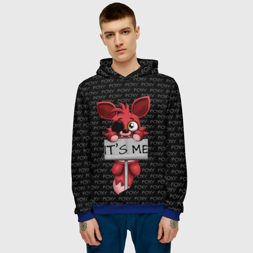 Мужская толстовка 3D Foxy, цвет синий - фото 3