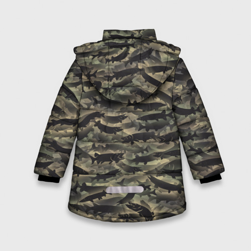 Зимняя куртка для девочек 3D Камуфляж с щуками - фото 2