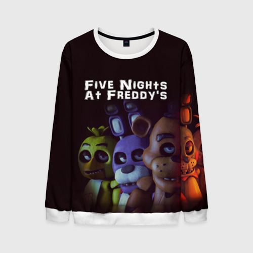 Мужской свитшот 3D Five Nights At Freddy's, цвет белый