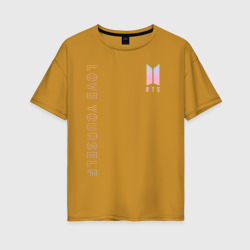 Женская футболка хлопок Oversize BTS love yourself