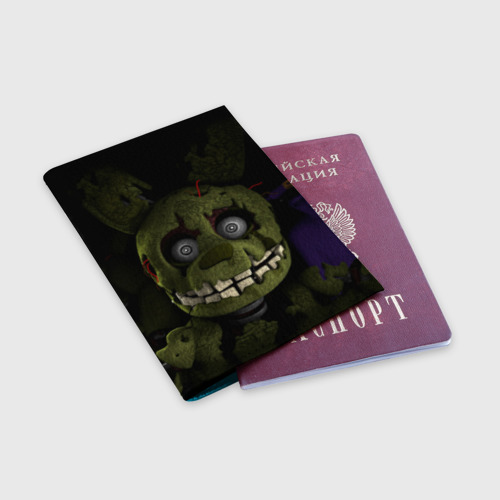 Обложка для паспорта матовая кожа Five Nights At Freddy's, цвет голубой - фото 3