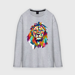 Мужской лонгслив oversize хлопок Lion