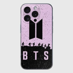 Чехол для iPhone 16 Pro Max силиконовый с защитой камеры Рюкзак BTS БТС