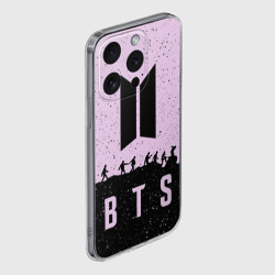 Чехол для iPhone 15 Pro силиконовый с защитой камеры Рюкзак BTS БТС - фото 2