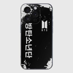 Чехол для iPhone 16 Pro силиконовый с защитой камеры BTS