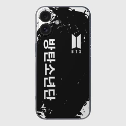 Чехол для iPhone 16 силиконовый с защитой камеры BTS