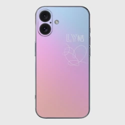 Чехол для iPhone 16 силиконовый с защитой камеры BTS love yourself