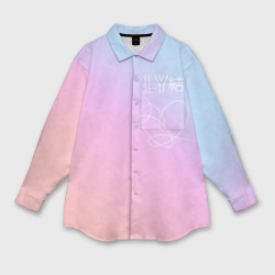 Женская рубашка oversize 3D BTS love yourself