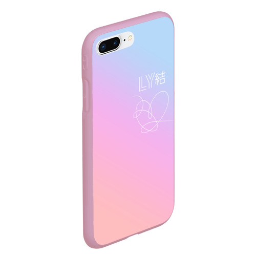 Чехол для iPhone 7Plus/8 Plus матовый BTS love yourself, цвет розовый - фото 3