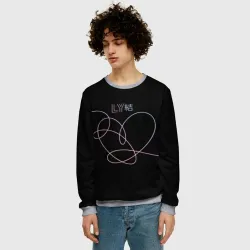 Мужской свитшот 3D BTS love yourself БТС - фото 2