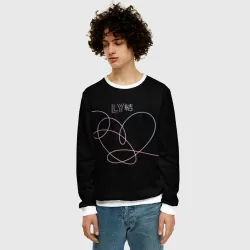 Мужской свитшот 3D BTS love yourself БТС - фото 2