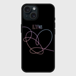 Чехол силиконовый для Apple iPhone 15 матовый BTS love yourself БТС
