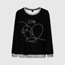 Мужской свитшот 3D BTS love yourself БТС