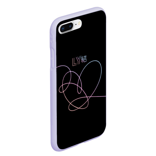 Чехол для iPhone 7Plus/8 Plus матовый BTS love yourself БТС, цвет светло-сиреневый - фото 3