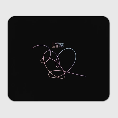 Прямоугольный коврик для мышки BTS love yourself БТС