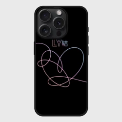 Чехол силиконовый для Apple iPhone 15 Pro матовый BTS love yourself БТС