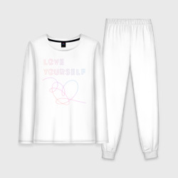Женская пижама с лонгсливом хлопок BTS love yourself