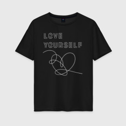 Женская футболка хлопок Oversize BTS love yourself