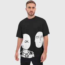 Мужская футболка oversize 3D Saitama One-Punch Man - фото 2