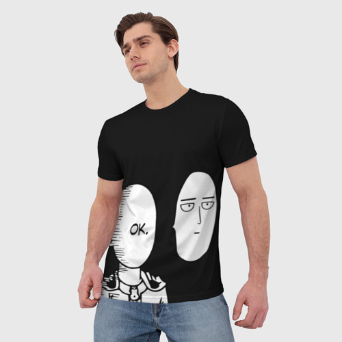 Мужская футболка 3D Saitama One-Punch Man, цвет 3D печать - фото 3