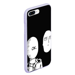 Чехол для iPhone 7Plus/8 Plus матовый Saitama One-Punch Man - фото 2