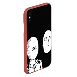 Чехол для iPhone XS Max матовый Saitama One-Punch Man - фото 2