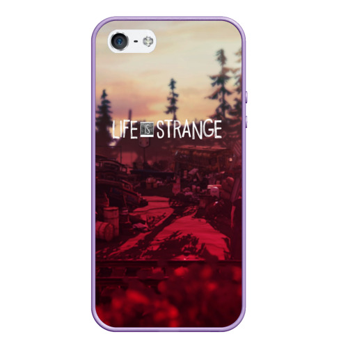 Чехол для iPhone 5/5S матовый Life is Strange, цвет светло-сиреневый