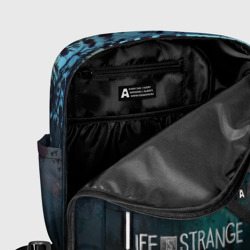 Рюкзак с принтом Life is Strange для женщины, вид на модели спереди №5. Цвет основы: белый