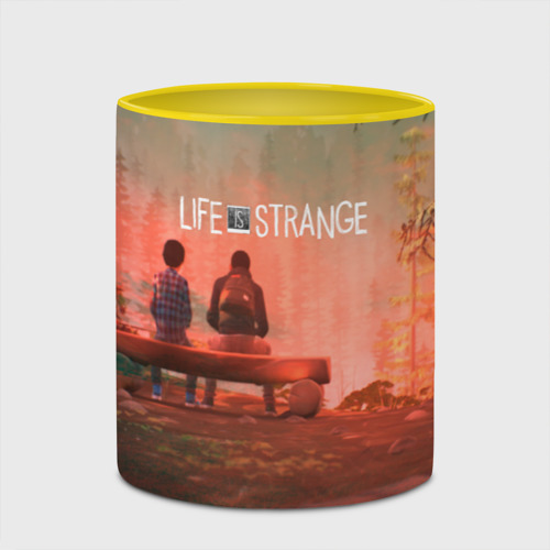 Кружка с полной запечаткой Life is Strange, цвет белый + желтый - фото 4