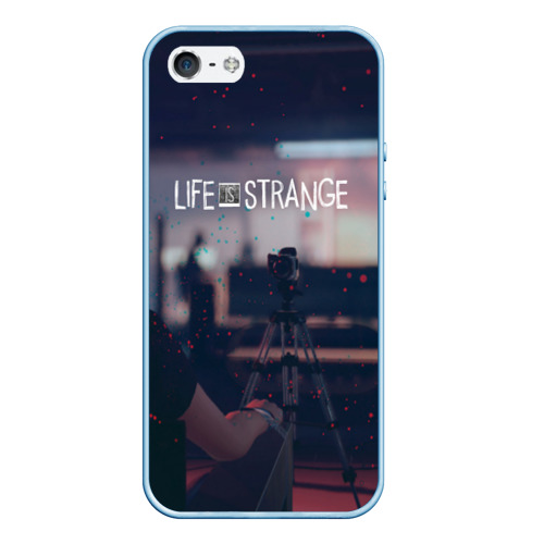 Чехол для iPhone 5/5S матовый Life is Strange, цвет голубой