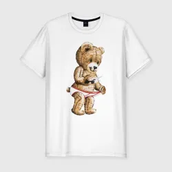 Мужская футболка хлопок Slim Nasty bear